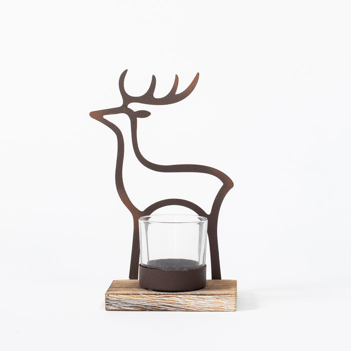 Metal Outline Deer/Tealightholder