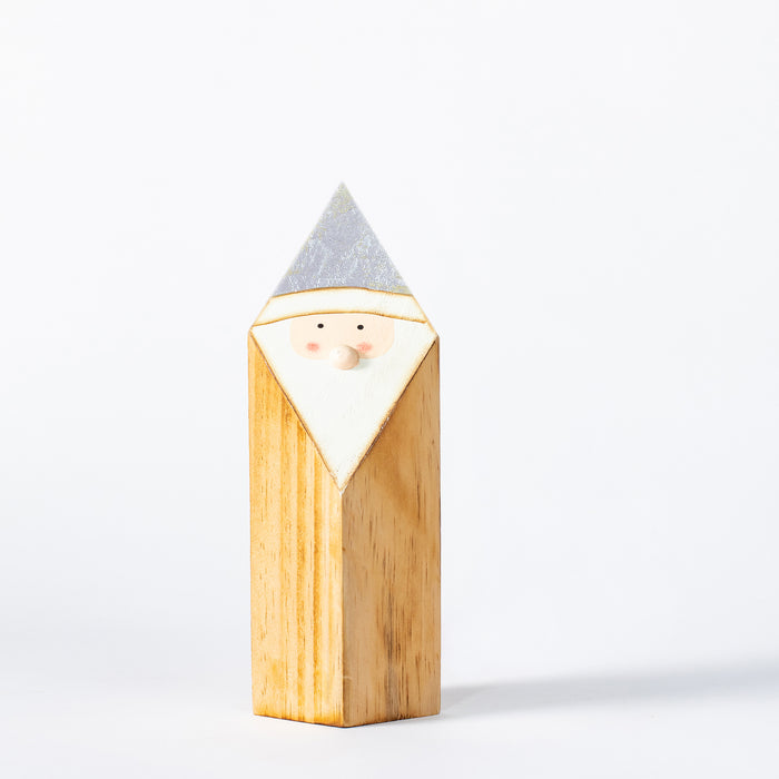 Medium Cubist Wooden Santa