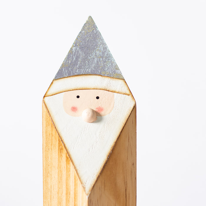 Medium Cubist Wooden Santa