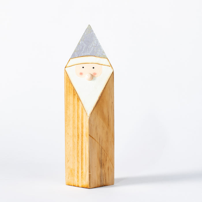 Large Cubist Wooden Santa