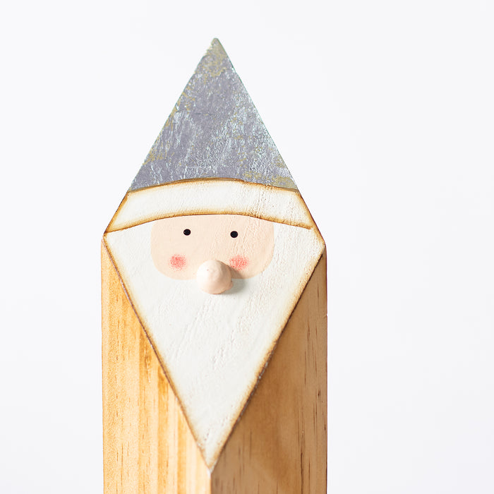 Large Cubist Wooden Santa