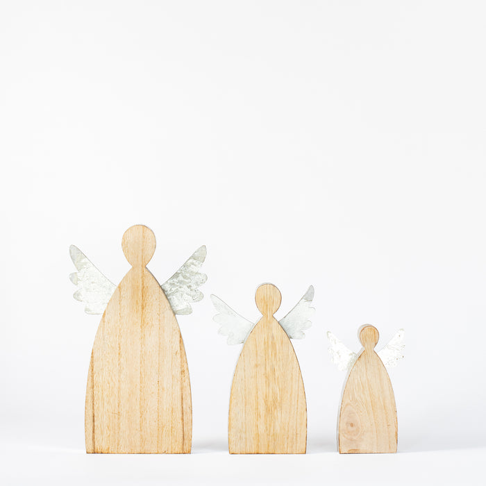 Small Standing Wooden Angel
