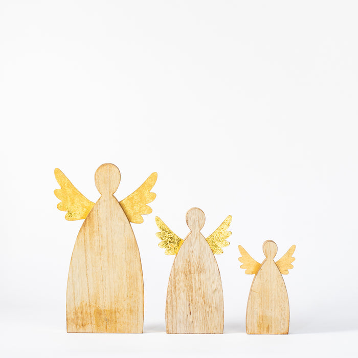 Medium Standing Wooden Angel