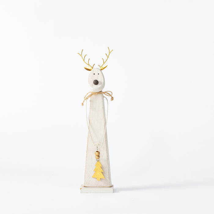 Medium Long Reindeer on Plinth