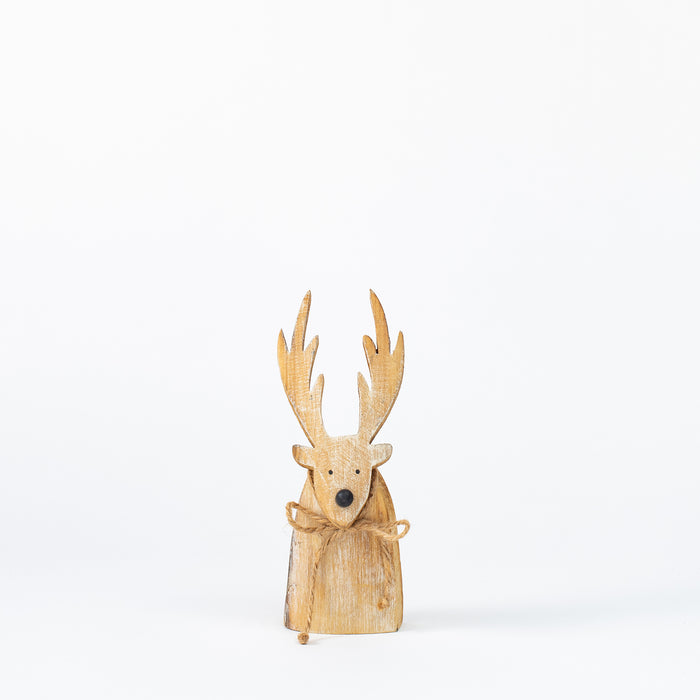 Small Wooden Reindeer Head