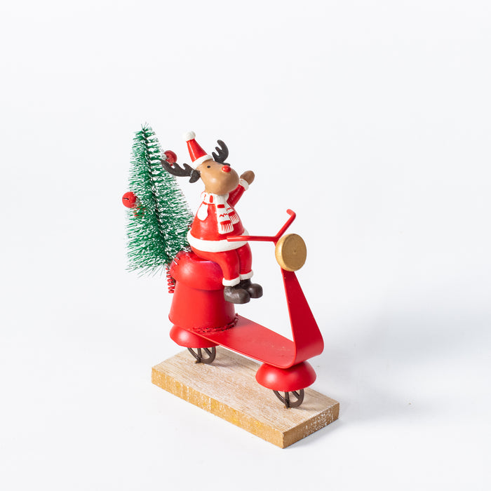 Scooter with Reindeer on Plinth