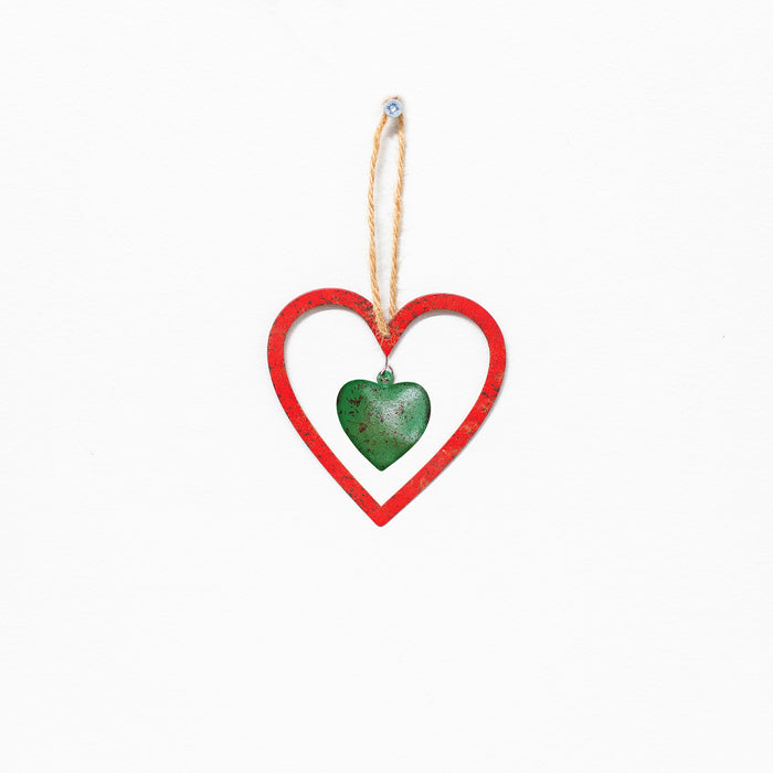 Double Heart Hanger