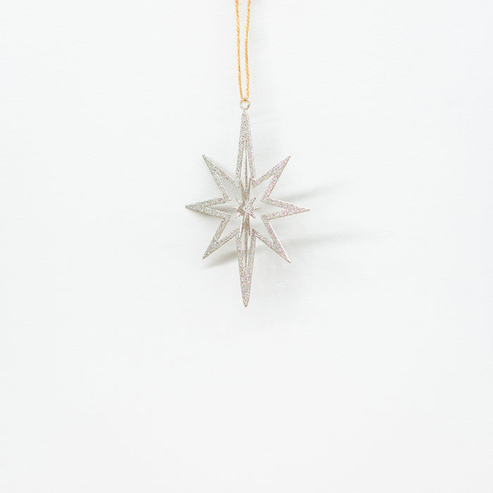 Small Silver Long Star Hanger