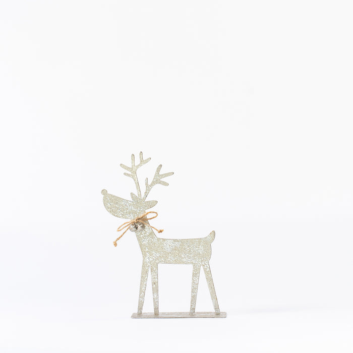 Small Metal Reindeer on Base