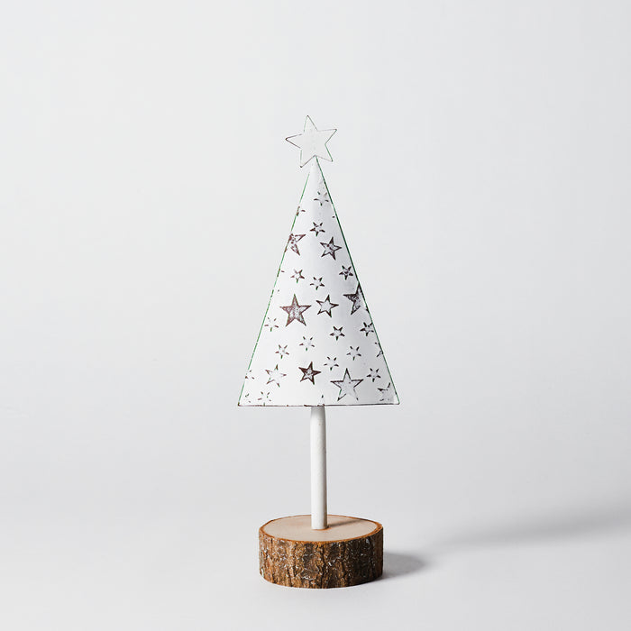 Small Metal Christmas Tree W/Stars