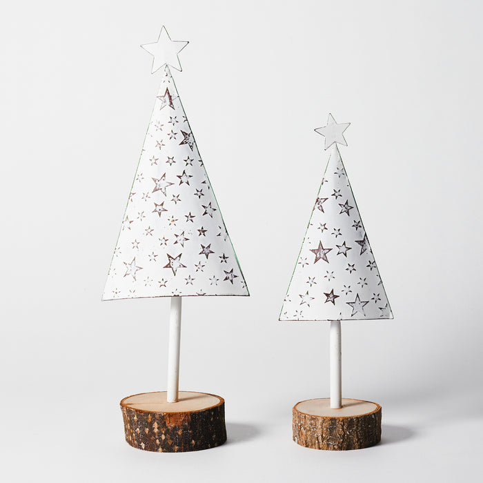 Small Metal Christmas Tree W/Stars