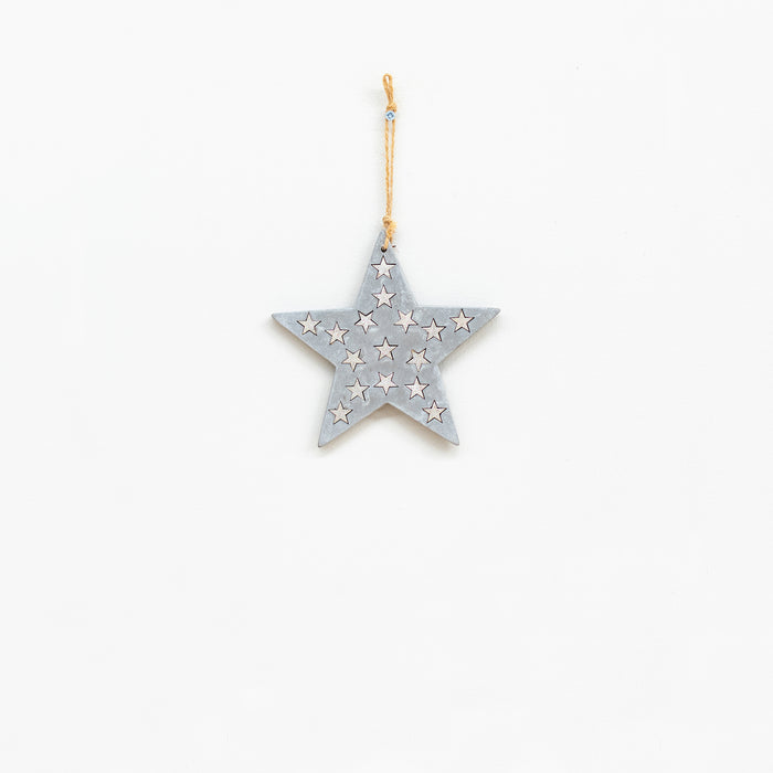 Small Tree Hanger/Silver Stars