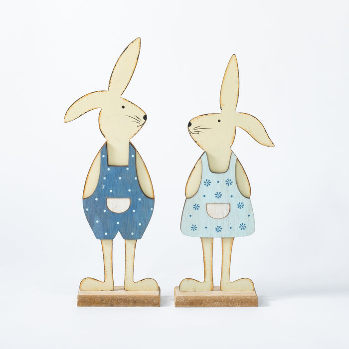 Large Pair of Standing Rabbits