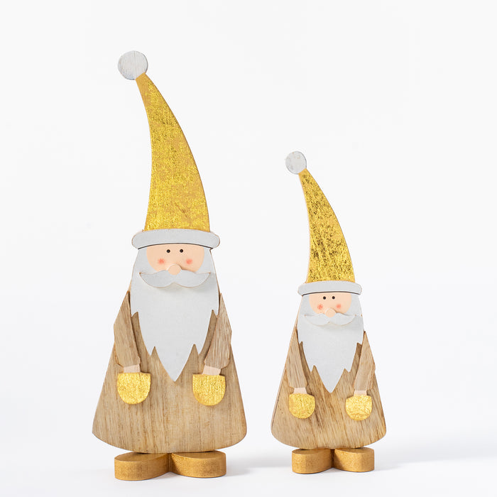 Small Standing Wooden Santa