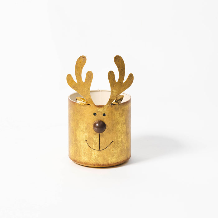 Large Metal Reindeer Pot