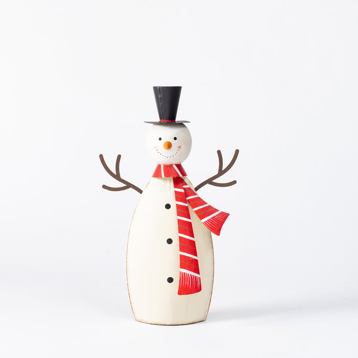 Medium Standing Metal Snowman