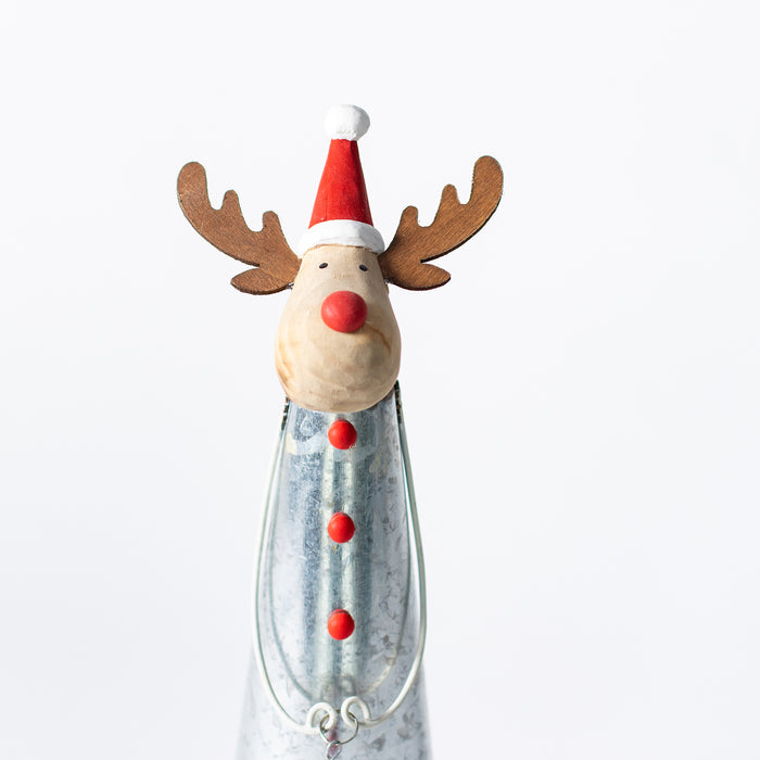 Large Whimsical Reindeer Cone