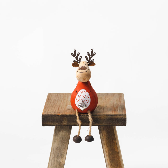 Small Sitting Red Reindeer