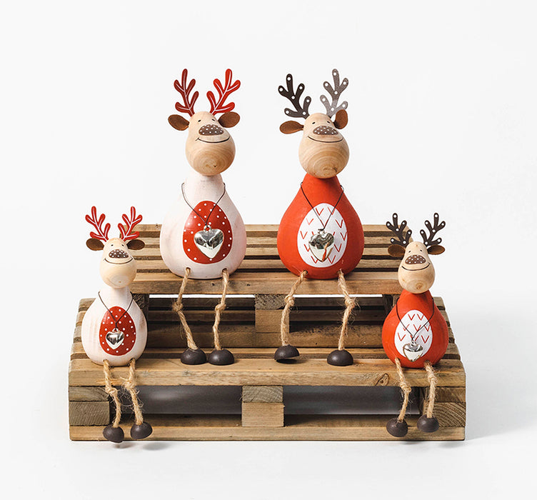 Small Sitting Red Reindeer