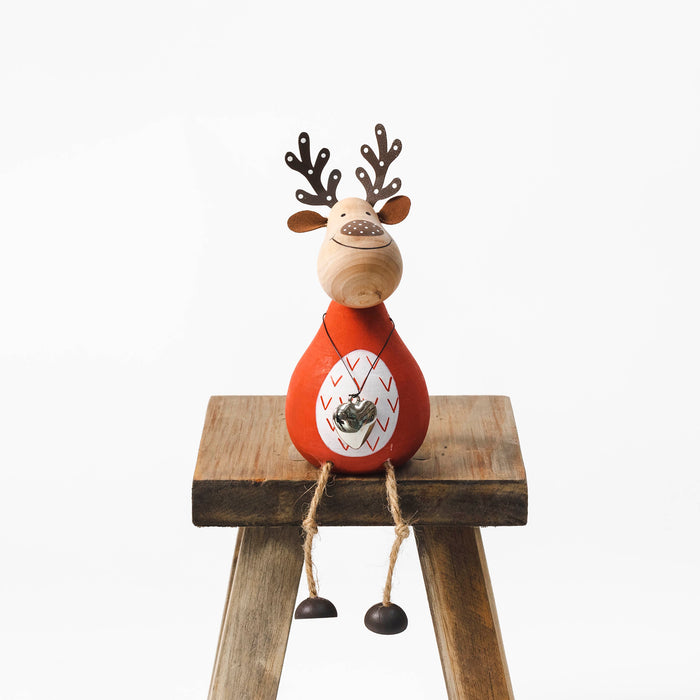 Large Sitting Red Reindeer