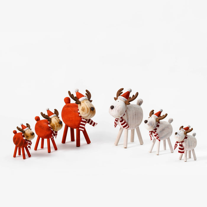 Small Red Standing Reindeer