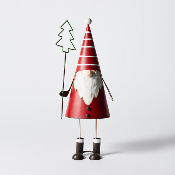 Large Metal Father Christmas W/Tree