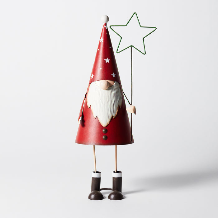 Large Metal Father Christmas W/Star