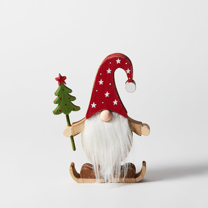 Small Sitting Santa W/ Tree