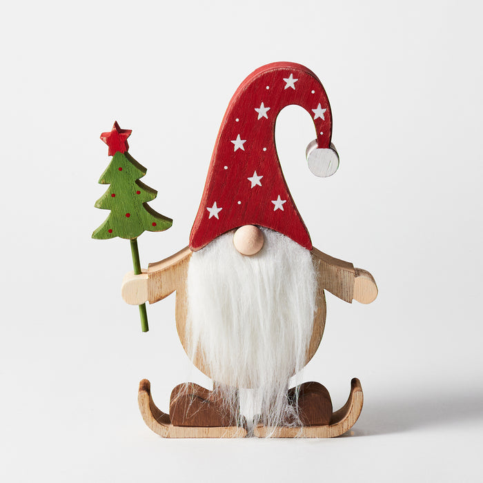 Large Sitting Santa W/ Tree