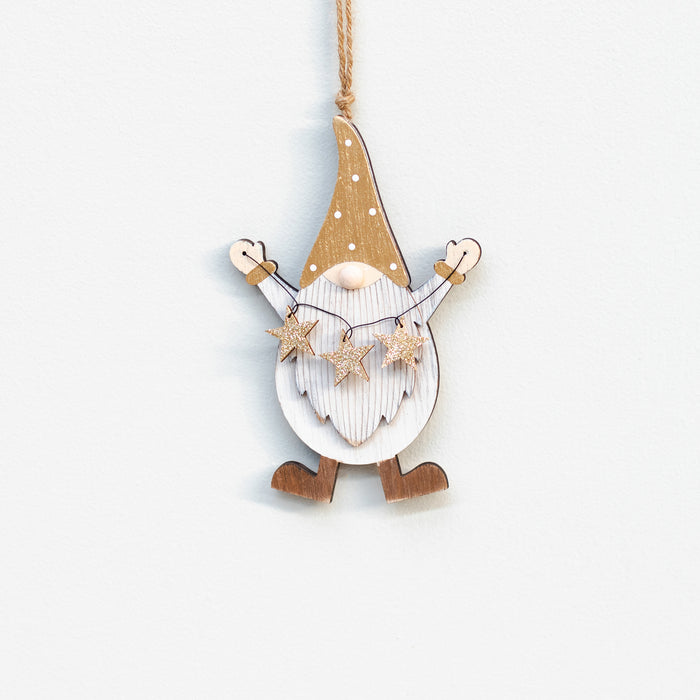 Small Santa Hanger W/ Stars