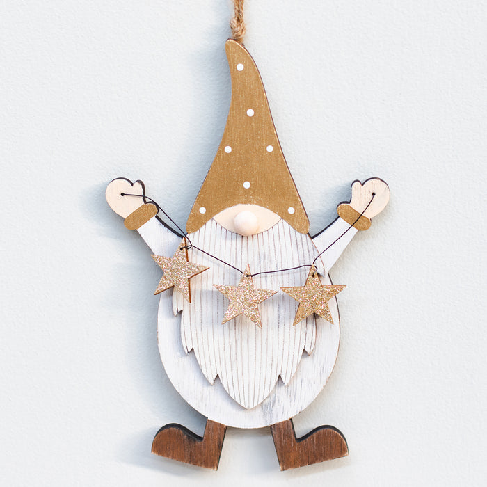 Small Santa Hanger W/ Stars