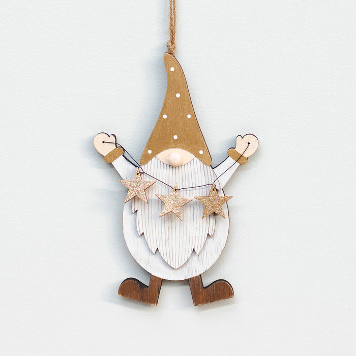 Large Santa Hanger W/ Stars