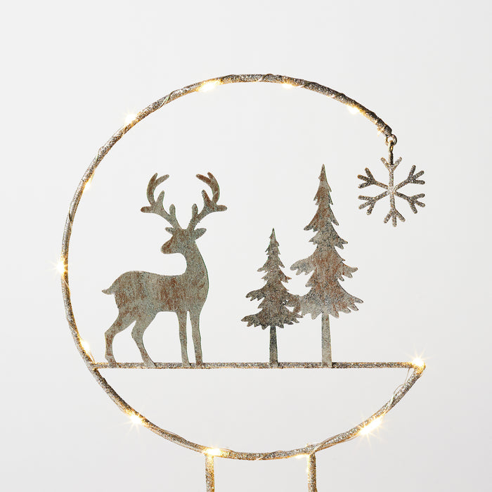 Large Deer and Tree Light