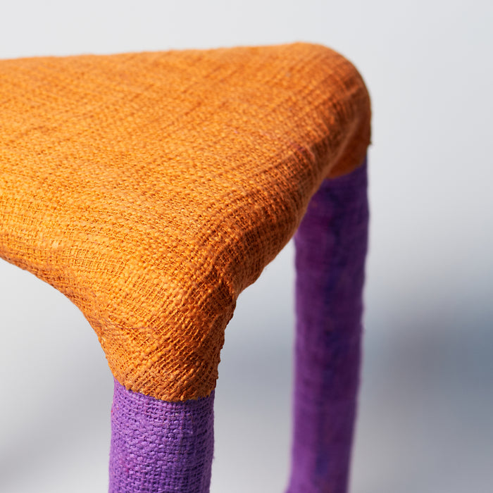 Triangular Table - Orange/Violet