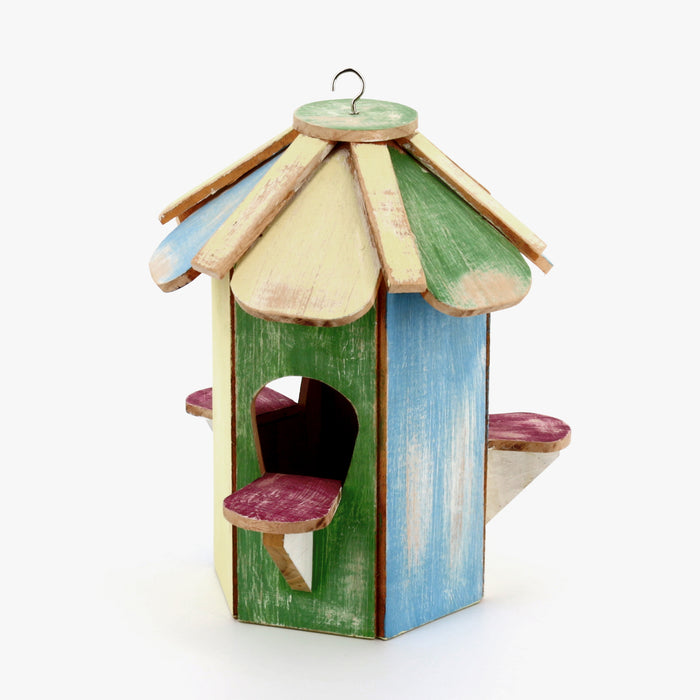 Rounded Teak Birdhouse