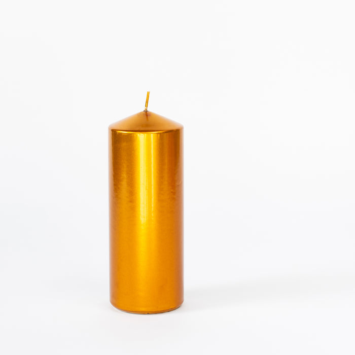 Large Pillar Candle - Antique Gold