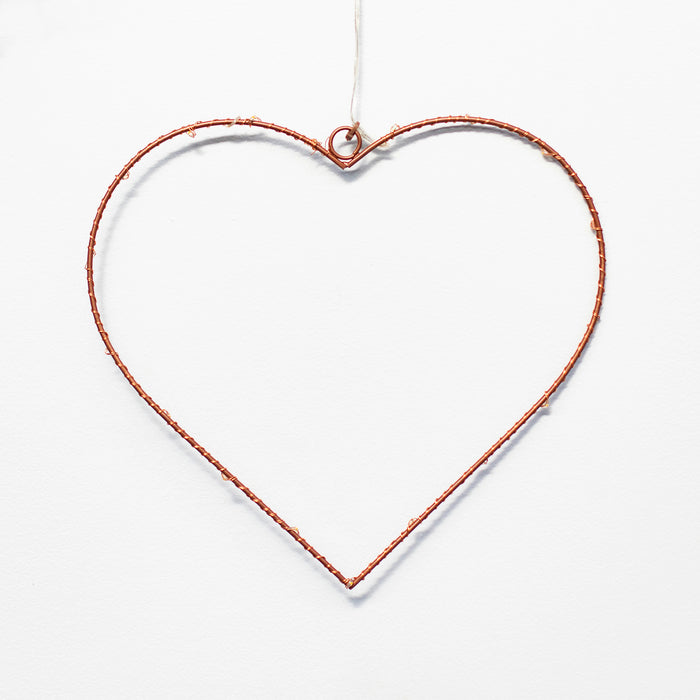 Large Heart with 24 Lights - Copper