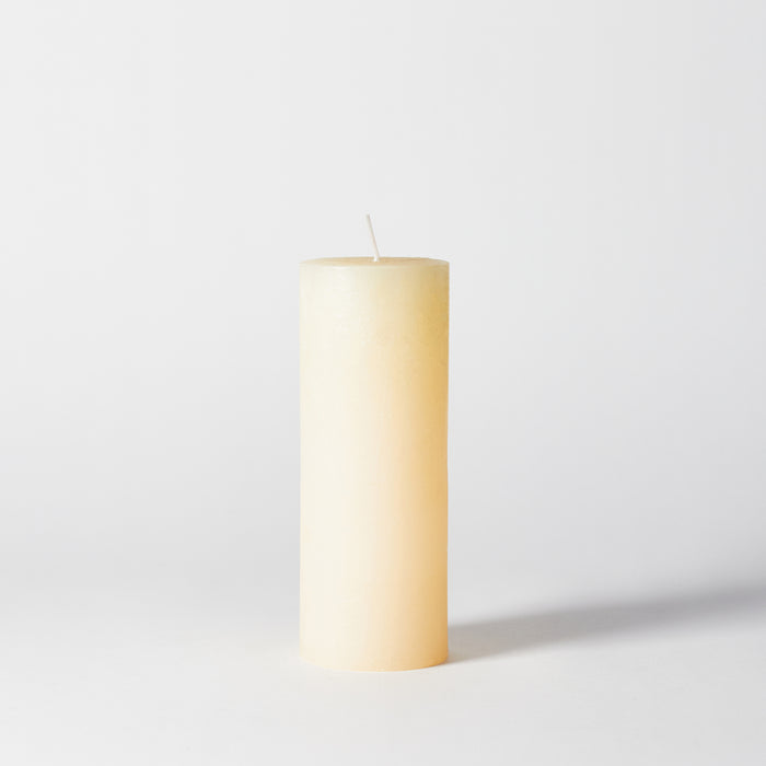 Large Rustic Pillar Candle - Ivory