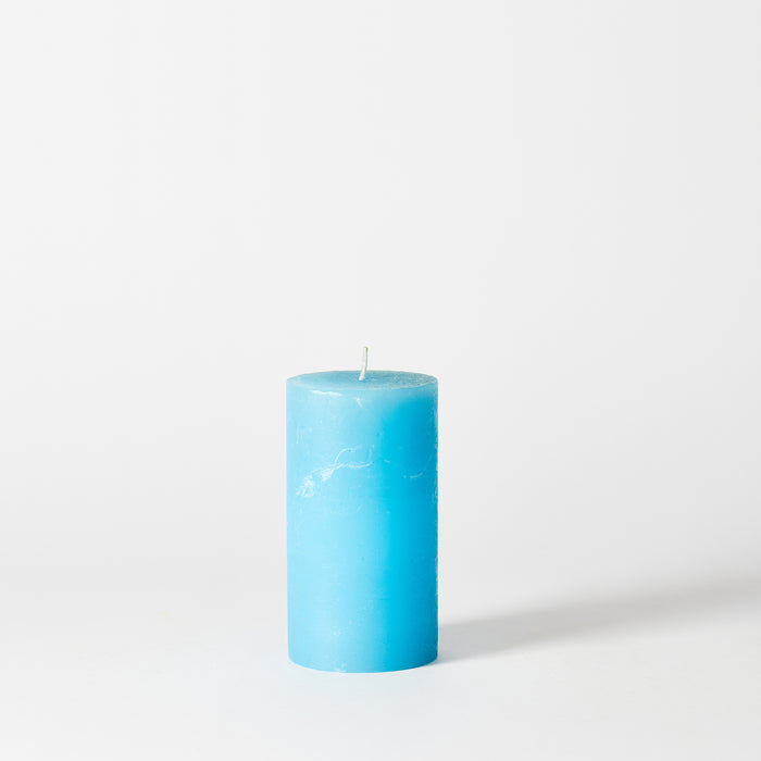 Med Pillar Candle - Light Blue