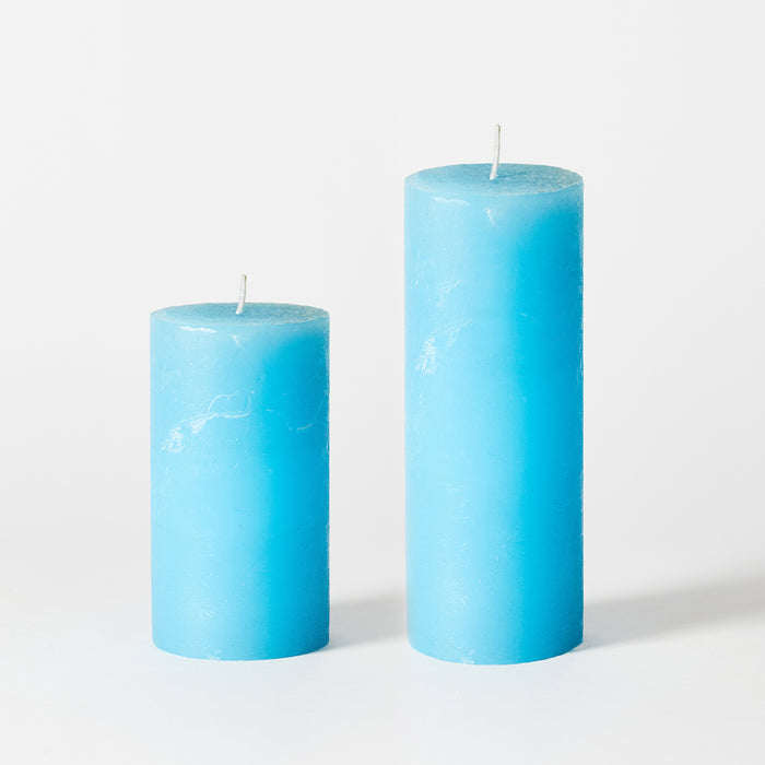 Med Pillar Candle - Light Blue