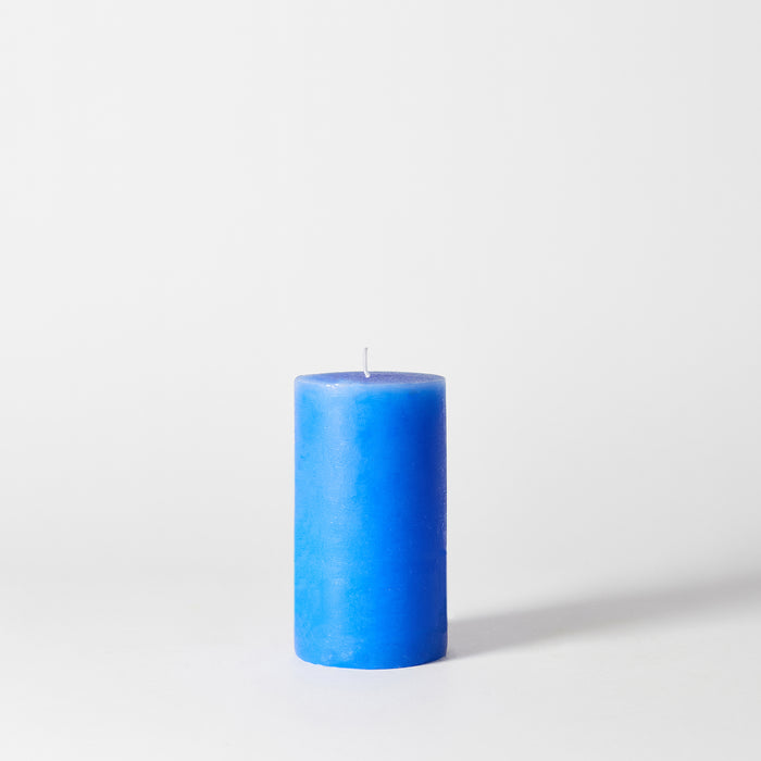 Med Pillar Candle - Bright Blue