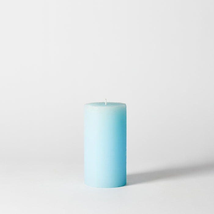 Med Pillar Candle - Rustic Blue