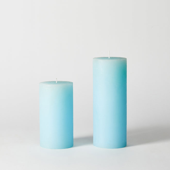 Med Pillar Candle - Rustic Blue