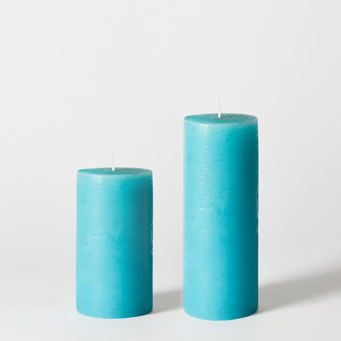 Med Pillar Candle - Bright Teal