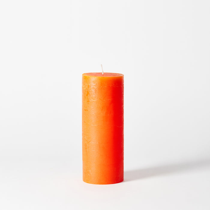 Large Pillar Candle - Bright Orange