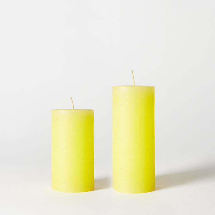 Large Pillar Candle - Bright Yellow