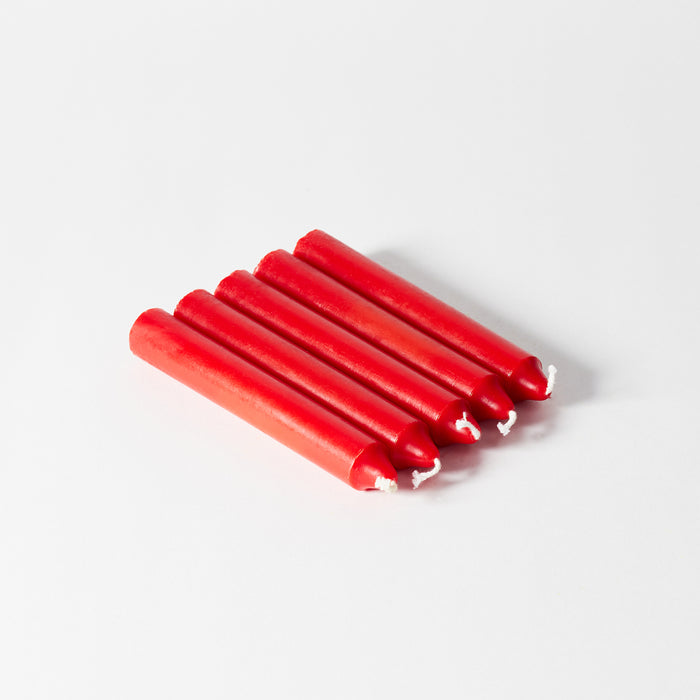 Box/5 Sm.Dinner Candles-Bright Red