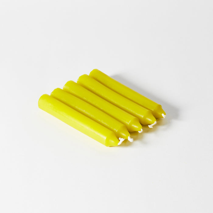 Box/5 Sm.Din.Candles-Bright Yellow