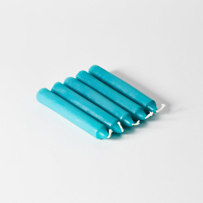 Box/5 Sm.Din.Candles-Bright Teal