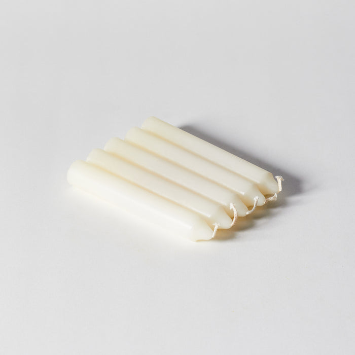 Box/5 Small Dinner Candles-White
